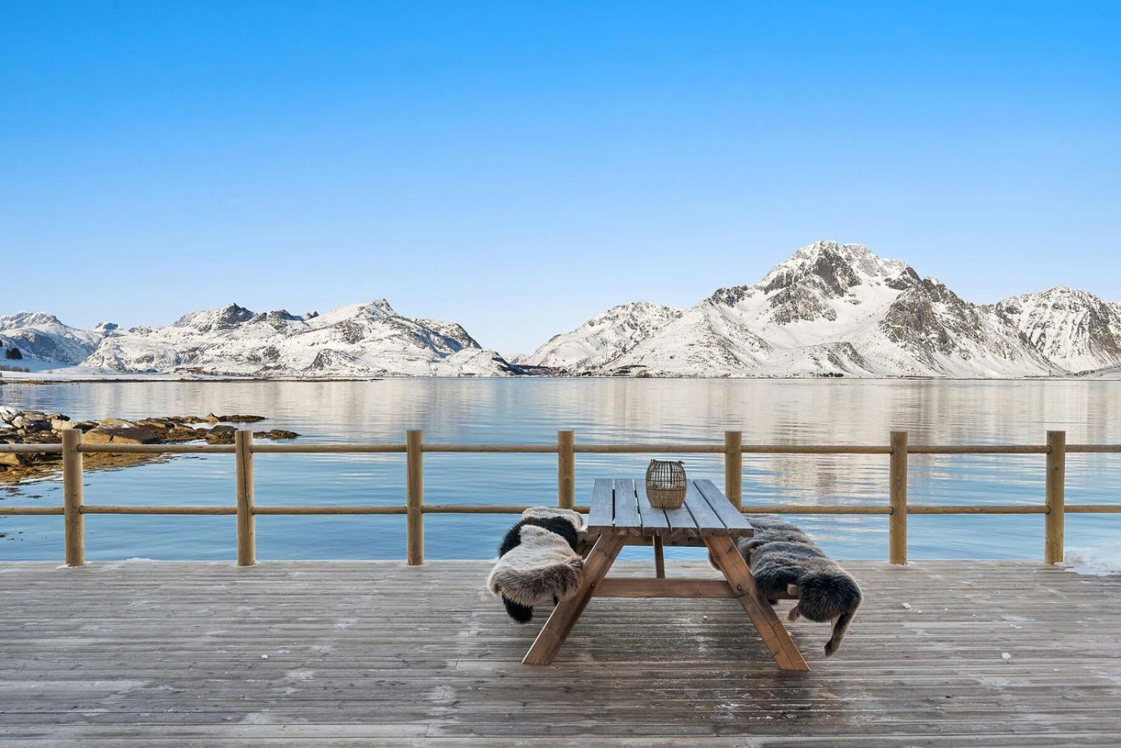 Nappstraumen Seafront Cabin, Lilleeid 68 Gravdal  エクステリア 写真