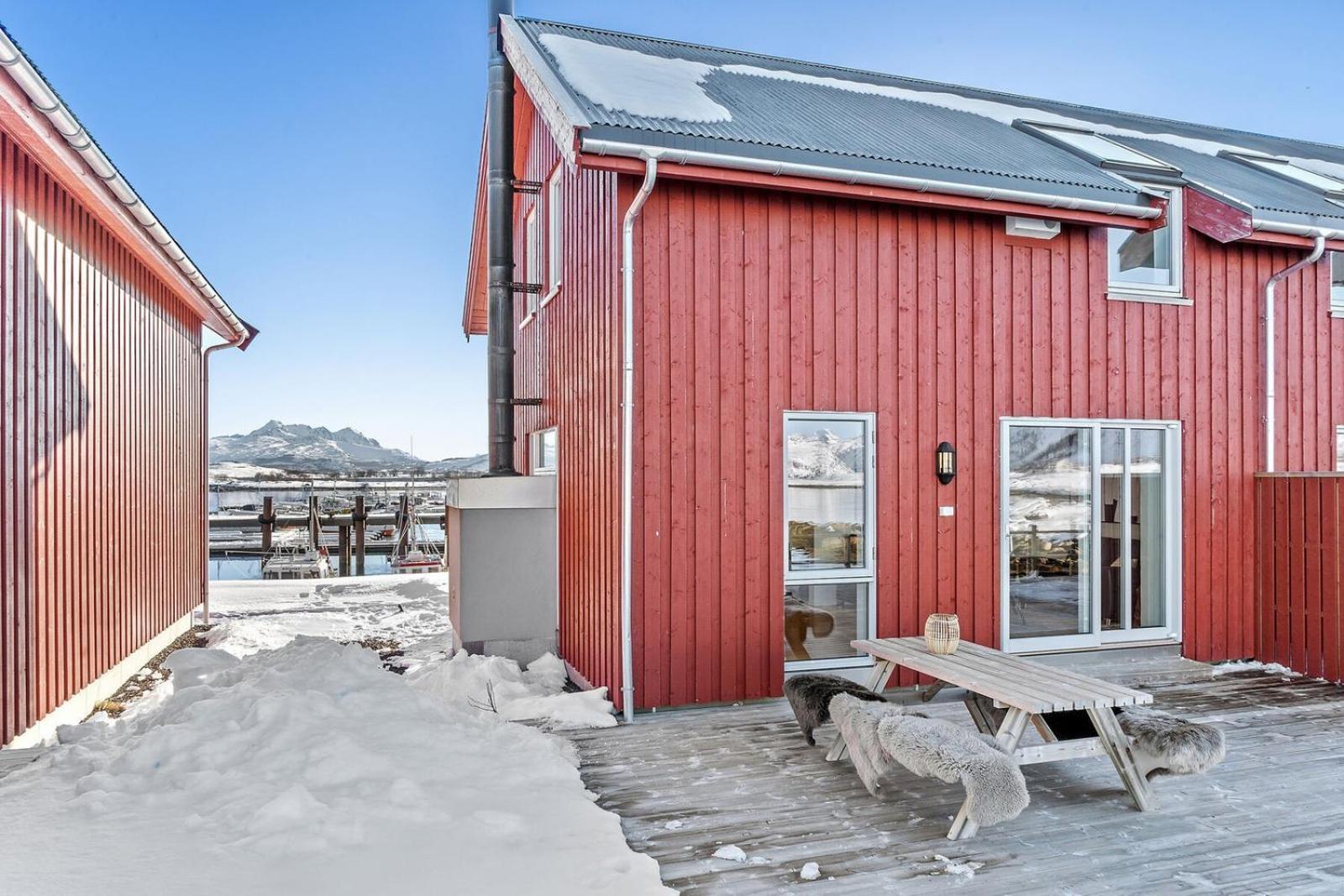 Nappstraumen Seafront Cabin, Lilleeid 68 Gravdal  エクステリア 写真