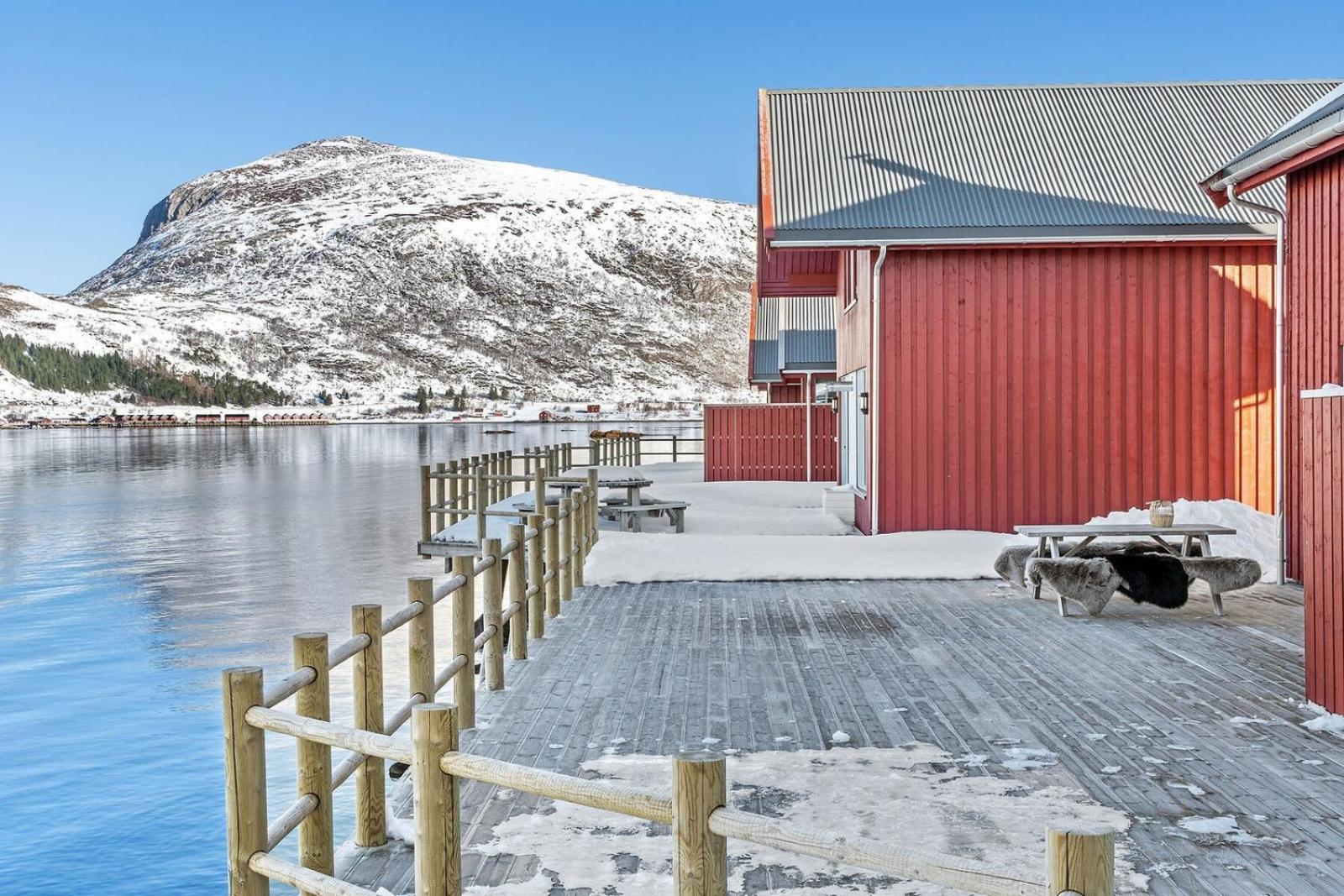 Nappstraumen Seafront Cabin, Lilleeid 68 Gravdal  エクステリア 写真