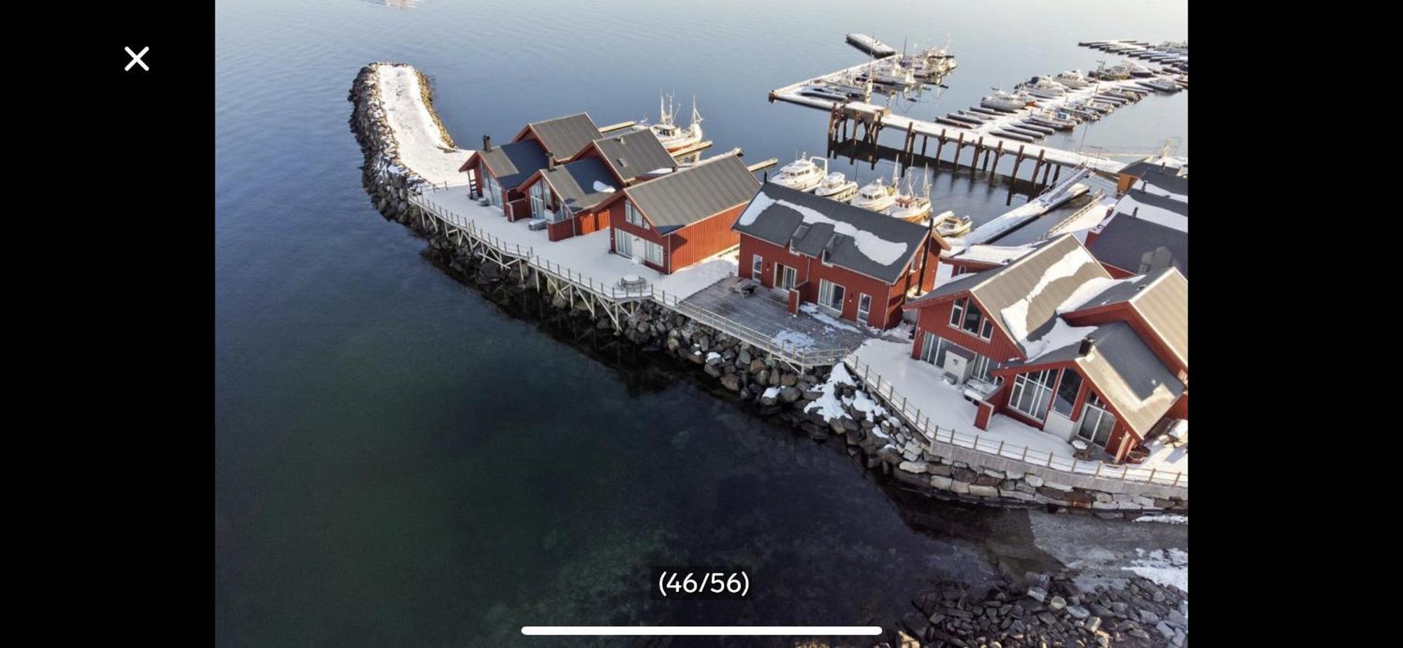 Nappstraumen Seafront Cabin, Lilleeid 68 Gravdal  エクステリア 写真